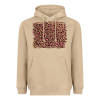 Leopard With Pink Glitter Heavyweight Hoodie | Teevron