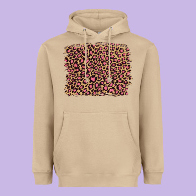 Leopard With Pink Glitter Heavyweight Hoodie Designed By Artiststas