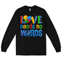 Black love needs no words autism Long Sleeve Tee - AdoDesignShop