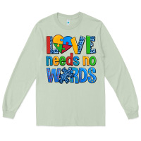 Matcha love needs no words autism Long Sleeve Tee - AdoDesignShop