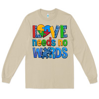 Mushroom love needs no words autism Long Sleeve Tee - AdoDesignShop