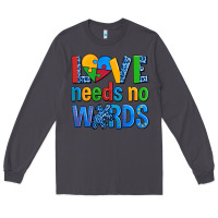 Smoke love needs no words autism Long Sleeve Tee - AdoDesignShop