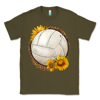 Army Green western volleyball with sunflower Classic Tee - HRA Design Shop