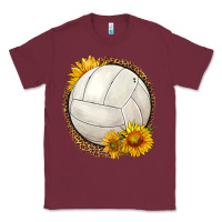 Burgundy western volleyball with sunflower Classic Tee - HRA Design Shop