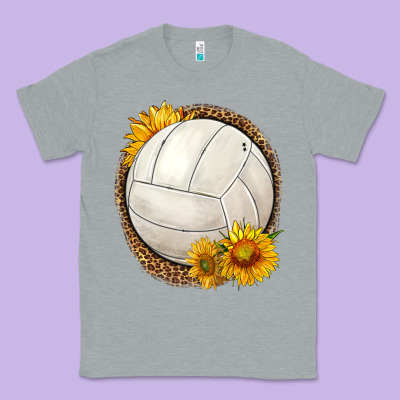 Western Volleyball With Sunflower Classic Tee Designed By Hra Design Shop