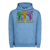 Pigment Pebble Blue mardi gras crawfish Urban Hoodie - LillyAllenDesigns