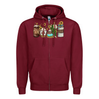 Burgundy san judas coffee Zipper Hoodie - JahusDesignShop