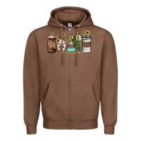 Chestnut san judas coffee Zipper Hoodie - JahusDesignShop