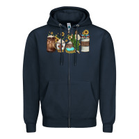 Navy san judas coffee Zipper Hoodie - JahusDesignShop