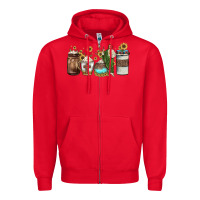 Red san judas coffee Zipper Hoodie - JahusDesignShop