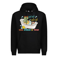 Black splash splash your opinion is trash Premium Hoodie - MaliasSmallBusiness
