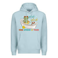 Blue Mist splash splash your opinion is trash Premium Hoodie - MaliasSmallBusiness