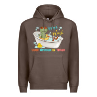 Coffee splash splash your opinion is trash Premium Hoodie - MaliasSmallBusiness
