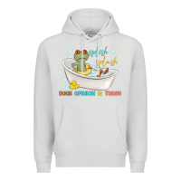Dove Grey splash splash your opinion is trash Premium Hoodie - MaliasSmallBusiness