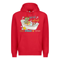 Red splash splash your opinion is trash Premium Hoodie - MaliasSmallBusiness