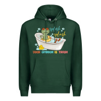 Sports Green splash splash your opinion is trash Premium Hoodie - MaliasSmallBusiness