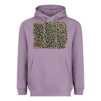 Lavender leopard with turquoise glitter Heavyweight Hoodie - Artiststas