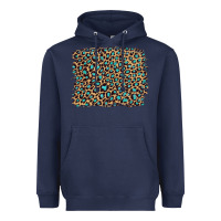 Navy leopard with turquoise glitter Heavyweight Hoodie - Artiststas