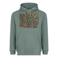 Sage leopard with turquoise glitter Heavyweight Hoodie - Artiststas