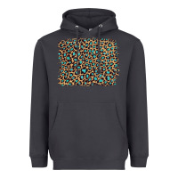 Smoke leopard with turquoise glitter Heavyweight Hoodie - Artiststas