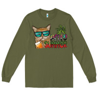 Army Green hello summer Long Sleeve Tee - SublimationCraftShop