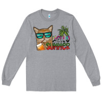 Heather Grey hello summer Long Sleeve Tee - SublimationCraftShop