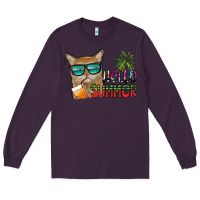 Plum hello summer Long Sleeve Tee - SublimationCraftShop
