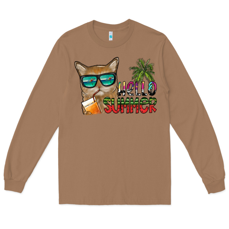 Hello Summer Long Sleeve Tee by SublimationCraftShop | Teevron