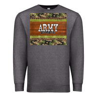 Charcoal Heather army mom leopard glitter camouflage Premium Sweatshirt - BarkalooDesign