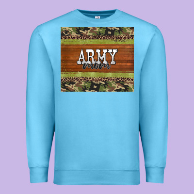 Army Mom Leopard Glitter Camouflage Premium Sweatshirt Designed By Barkaloodesign