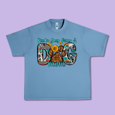 Kinda Busy Being A Dog Mom Urban Heavy Tee Designed By Zillion Design Studio