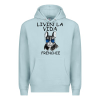 Blue Mist Livin' la vida Frenchie Premium Hoodie - Bettercallsaul