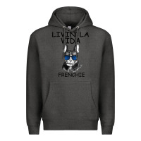 Charcoal Heather Livin' la vida Frenchie Premium Hoodie - Bettercallsaul