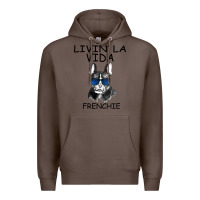Coffee Livin' la vida Frenchie Premium Hoodie - Bettercallsaul