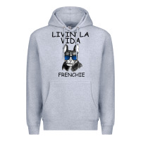 Heather Grey Livin' la vida Frenchie Premium Hoodie - Bettercallsaul