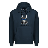 Navy Livin' la vida Frenchie Premium Hoodie - Bettercallsaul