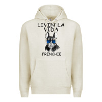 Oatmeal Heather Livin' la vida Frenchie Premium Hoodie - Bettercallsaul