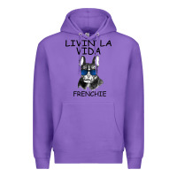 Purple Livin' la vida Frenchie Premium Hoodie - Bettercallsaul