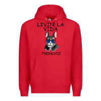 Red Livin' la vida Frenchie Premium Hoodie - Bettercallsaul
