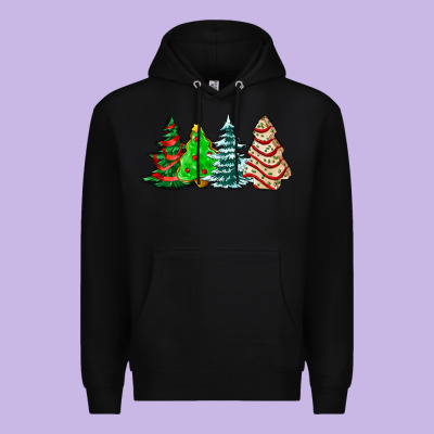 Christmas Tree Cakes And Christmas Trees  Ado Premium Hoodie Designed By Adodesignshop