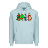 Blue Mist Christmas tree cakes and Christmas trees  ado Premium Hoodie - AdoDesignShop