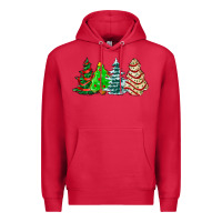 Cardinal Christmas tree cakes and Christmas trees  ado Premium Hoodie - AdoDesignShop