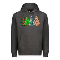 Charcoal Heather Christmas tree cakes and Christmas trees  ado Premium Hoodie - AdoDesignShop
