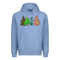 Colony Blue Christmas tree cakes and Christmas trees  ado Premium Hoodie - AdoDesignShop