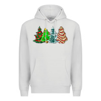 Dove Grey Christmas tree cakes and Christmas trees  ado Premium Hoodie - AdoDesignShop