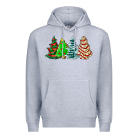 Heather Grey Christmas tree cakes and Christmas trees  ado Premium Hoodie - AdoDesignShop