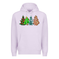 Lilac Christmas tree cakes and Christmas trees  ado Premium Hoodie - AdoDesignShop