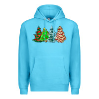 Ocean Blue Christmas tree cakes and Christmas trees  ado Premium Hoodie - AdoDesignShop