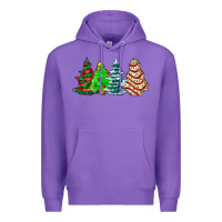 Purple Christmas tree cakes and Christmas trees  ado Premium Hoodie - AdoDesignShop