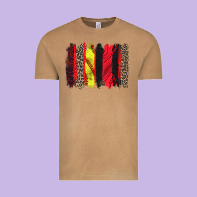 Softball Brushstroke Vintage Tee Designed By Zillion Design Studio